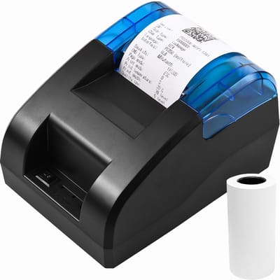 BISOFICE 58mm imprimante de reçus thermique bureau USB & BT connexion sans fil imprimante code à barres Logo US-2 noir