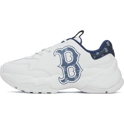 MLB Big Ball Chunky Confortables Polyvalentes Augmentant la Hauteur Basse Top Dad Shoes Baskets Unisexes Blanc 3ASHBDM4N-43NYS 38