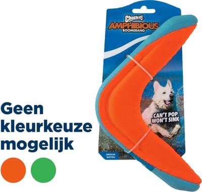 Chuckit! Amphibious - Hondenspeelgoed - Hondenspeeltje - Boomerang - Medium - Assorti