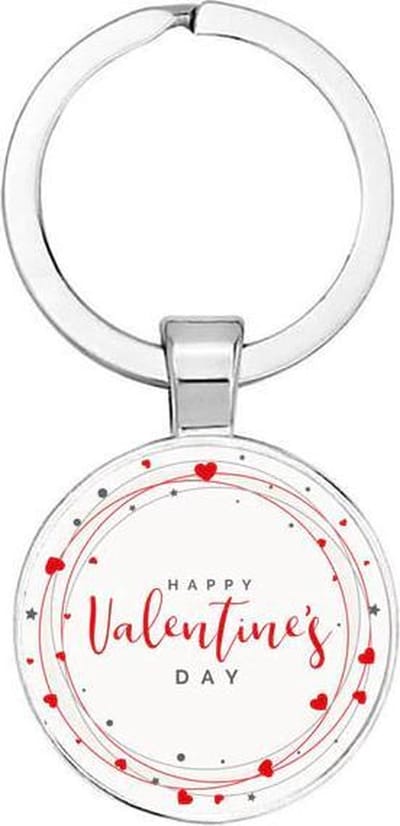 Akyol - Valentijnsdag sleutelhanger - Cadeau vriend - Cadeau vriendin - Valentijnsdag cadeau - Happy Valentines Day Sleutelhanger - Valentijnsdag - geliefde - relatie - 2,5 x 2,5 CM