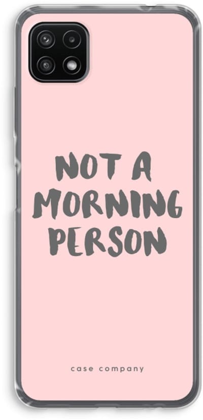 Case Company® - Hoesje geschikt voor Samsung Galaxy A22 5G hoesje - Morning person - Soft Cover Telefoonhoesje - Bescherming aan alle Kanten en Schermrand