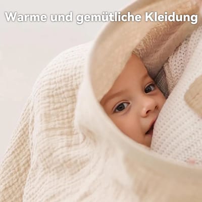 Deze draagbare voedingsdoek heeft een katoenen zakje, een verstelbare halslijn en is gemaakt van ademend katoen.