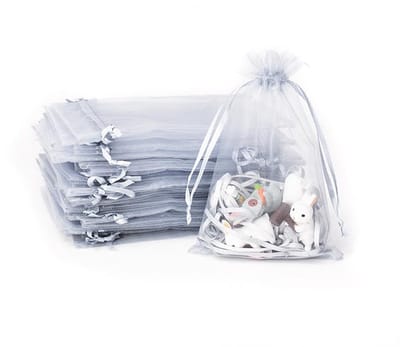 Dailygoods- Organza Zakjes 20 Stuks - Cadeauzakjes - Sieradenzakjes - Inpakzakjes - Papieren Zakjes - 30 x 40 cm - Met Trekkoord