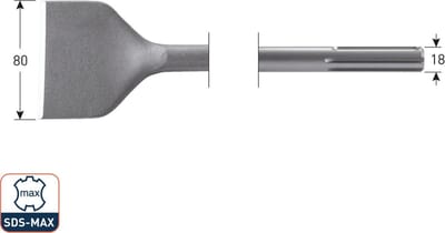 SDS-MAX Spadebeitel 80x300mm - 2151017