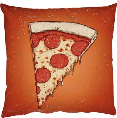 Sierkussens - Kussentjes Woonkamer - 50x50 cm - Pizza - Kaas - Rood - Pepperoni