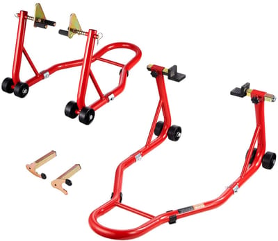 NordHaus Motorfietsstandaard - Motor Paddockstand - 211 kg Draagvermogen - Stabiele Driehoek Constructie - Met Wielen