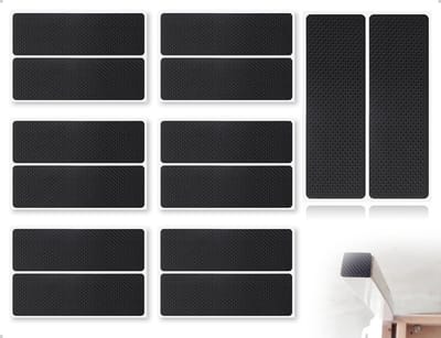 Dailygoods- Antislippads 12 Stuks - Zelfklevende Antislipmat - Bescherming Meubelpoten - Geluidsreductie - Zwart - 4 mm Dik