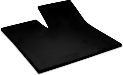 Cinderella Sundays - Topper hoeslaken met split (tot 15 cm) - Satijn - 180x220 cm - Zwart
