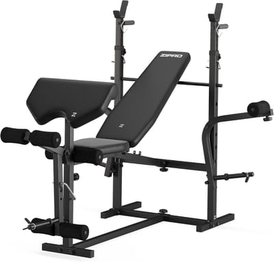 Halterbank - Fitnessbank Trainingsbank - Krachttraining Thuis - Geïntegreerde Constructie - 270 kg Capaciteit - Zwart