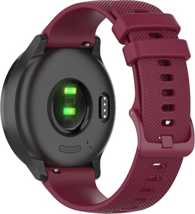 Siliconen bandje - geschikt voor Xiaomi Mi Watch / Watch 2 (PRO) / Watch S1 / Watch S1 Pro / Watch S2 / Watch S3 / Watch S4 / Watch S5 / Haylou Solar - bordeauxrood