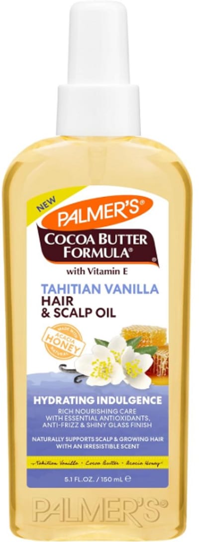 Palmer’s Cocoa Butter Tahitian Vanilla Hair & Scalp Oil 150ml– Hydraterende Haarolie met Vitamine E & Acacia Honing – Tegen Pluis & Voor Glans