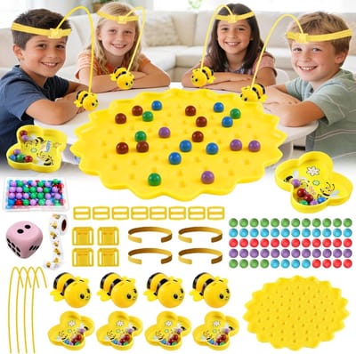 Magnetisch Bijen Spel voor Volwassenen en Kinderen vanaf 8 Jaar, Inclusief Opbergdoos, Leuk en Educatief Gezelschapsspel voor Gezinnen met Sterke Magneten