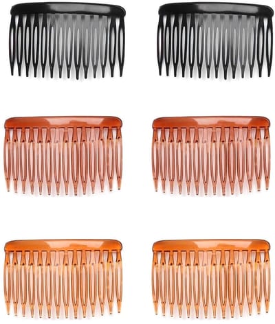 Dailygoods- Haarkam 6 Stuks - Kunststof - 14 Tanden - Franse Draaikam - Vrouwen/Meisjes - Gebogen Ontwerp - Hoogwaardig Materiaal - Haaraccessoire