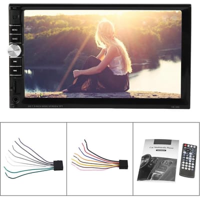 Lecteur Multimédia de Voiture Double Din 7 pouces Stéréo Audio Radio FM Écran Tactile beige