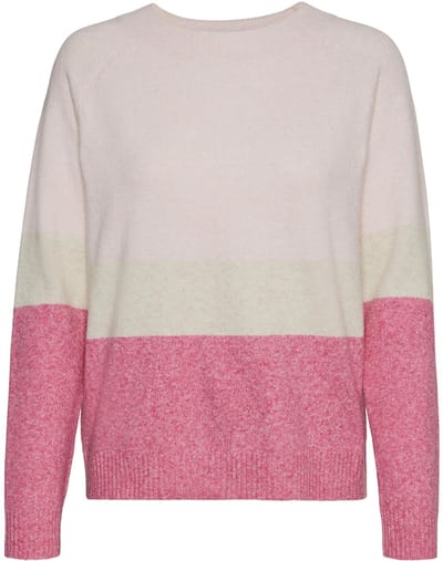 Vero Moda VMDOFFY LS O-NECK BLOCK BLOUSE - Parfait Pink