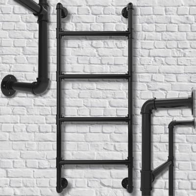 Dailygoods- Wandhangend Ladder - 4 Treden - Corrosiebestendig Metaal - Muurbeugel - Toegang voor RV/Zolder - Duurzaam Ontwerp - Geschikt voor Boten - Muurladder