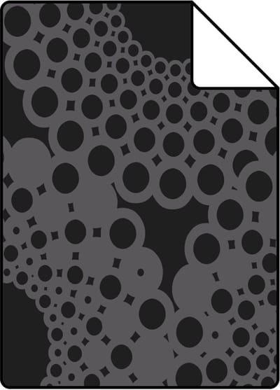 Proefstaal Origin Wallcoverings behang grafische vorm zwart - 26,5 x 21 cm - 345935-S