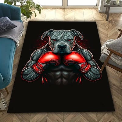 3D HD APBT American Bully en pitbull Tapijt Nieuwe Release! Vloerkleed voor Woonkamer Slaapkamer, Kantoorruimtes, Duurzame Machinewasbare Mat 70x100cm (28x39in)