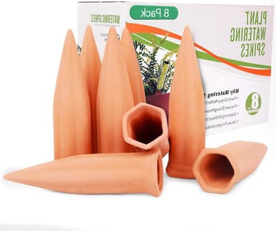 Planten Watergevers - Automatische Spiesen - Planten Verzorgen - Osmose Werking - 8 Stuks - Terracotta