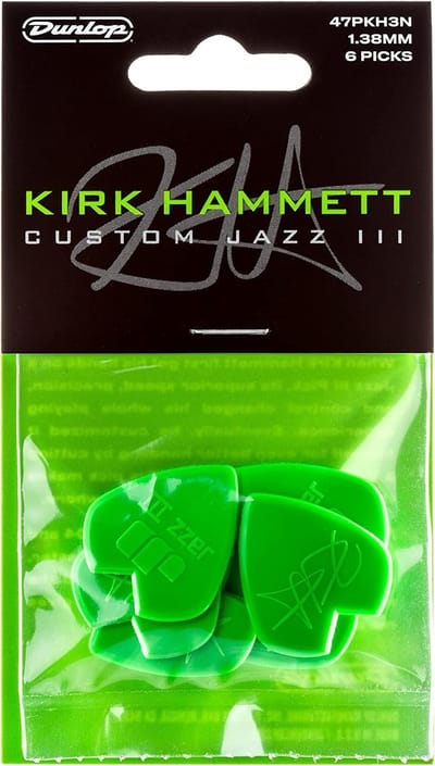 Jim Dunlop Signature - Plectrums - Kirk Hammett Jazz III - Heavy - Player's Pack 6 Stuks
