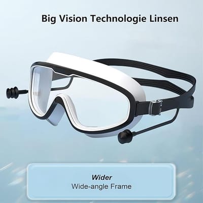 Zwembril en duikmasker voor volwassenen met anti-condenstechnologie en helder zicht, 180° uv-bescherming