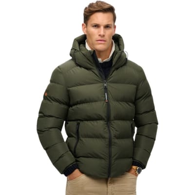 Superdry Hooded Sports Puffer Winterjas Heren - Maat L