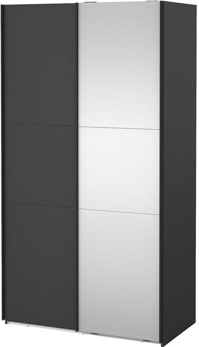 Como schuifdeurkast 2 deuren 120x220cm mat grijs.