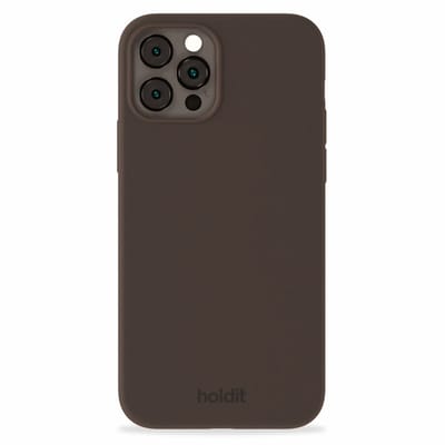 Holdit Silicone Case geschikt voor Apple iPhone 12 (Pro) - Chocolate