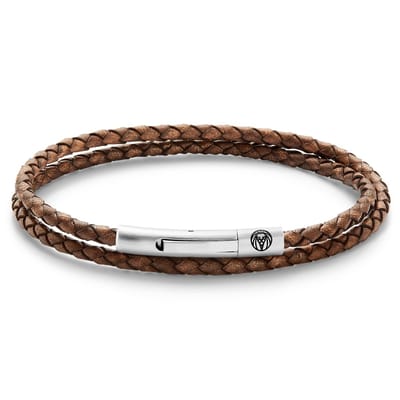 Collins 3 mm Vintage Leren Wikkelarmband