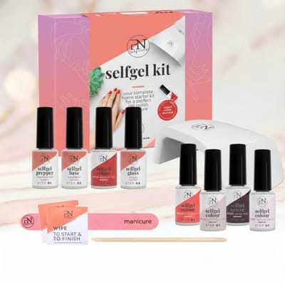 PN Selfcare Gellak Starterspakket - 1 Atomic Red + 4 Gellak Bestsellers - LED Lamp & Manicure Set - 26 delig - Professionele Gellak voor Thuisgebruik