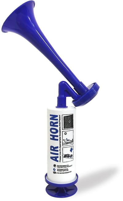 Dailygoods- Signaalhoorn Extreem Luid - Luchthoorn - Herbruikbare Stadionhoorn - Marine Pomp - Kunststof Toeter - Metalen Constructie