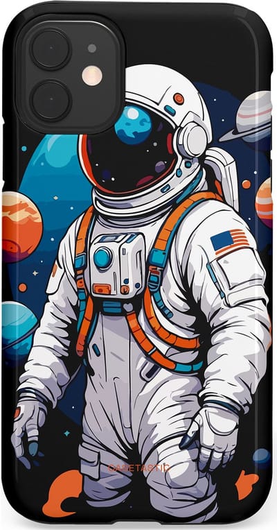Casetastic Hoesje Geschikt voor Apple iPhone 11 - Stijlvolle Beschermende Duo-layer Case - Astronaut in space