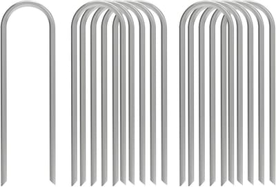 Tuinharingen - Grondpennen - Buiten verankeren - Extra zware kwaliteit - 100 stuks - Zilver