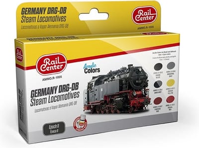 AMMO by Mig Jimenez Hobbyverf Acrylverf - MIG R1005 German DRG-DB Steam Locomotives EP II - Acryl Set Verf set - 6x 17 ml