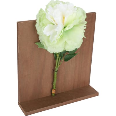 Kunstbloem Hangende Ornamenten met Houten Plank Binnen Woonkamer Slaapkamer Wanddecoraties beige