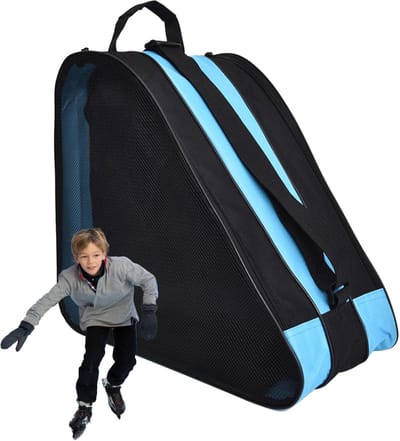 Schaats Draagtas - Schoenhouder Organizer - Schaatsen Vervoeren - Verstelbaar Riemontwerp - 20x39x38cm - Blauw