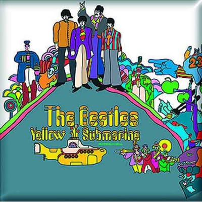 The Beatles - Yellow Submarine Album - Koelkast Magneet - 7.5 x 7.5 cm
