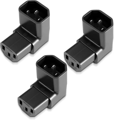 Kabeladapter 90° - IEC C14 naar C13 - Ruimtebesparend ontwerp - Ideaal voor serverkasten - ShopVlot