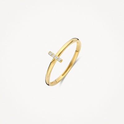 Blush Gouden Ring 1270YZI/54 | geel goud ring met pavé-zetting zirkonia helder steenkleur, sieraden dames, elegant design