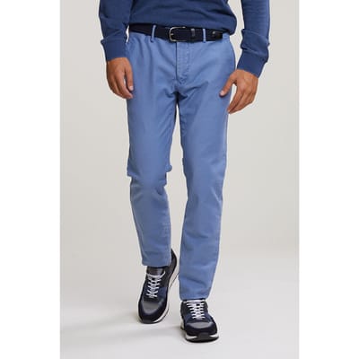 River Woods Slim Fit Basic Chino Pants Colorado Blue Maat: 38 | Chino's Outlet | Heren | Blauw