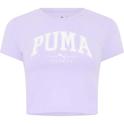 Puma Dames/Dames Squad Cropped T-shirt (Violet)