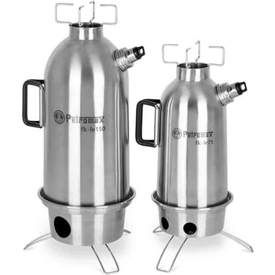 Petromax Vuurketel RVS 0,75L – Compacte Dubbelwandige Waterketel Voor Buitenavonturen