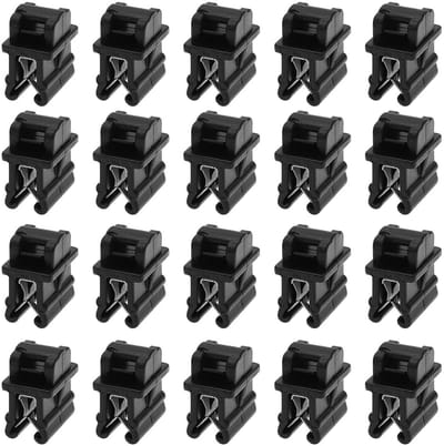 Dailygoods- Kabelbinderclips 20 stuks - Kabelklemmen zelfklevend - Antislip bevestiging - Duurzaam PA-kunststof/staal - Flexibel ontwerp - Weerbestendig zwart