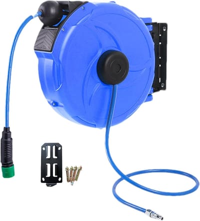 Tuinslanghaspel - Flexibele slanghouder - Tuinieren en wassen - Wandmontage draaibaar - 12 meter lengte