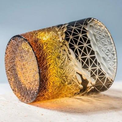 240 ml Edo Kiriko Handgesneden Rocks Glas Gekleurd Chrysant Design Whiskey Tumbler Met Cadeaubox Old Fashioned Barware 240ml
