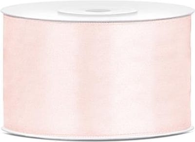 Partydeco - Satijn lint perzik 38mm/rol 25m