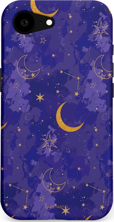 Casetastic Hoesje Geschikt voor Apple iPhone 16e Magsafe - Stijlvolle Beschermende Duo-layer Case - Sterrennacht