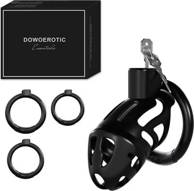 DOWO® - Kuisheidskooi - Peniskooi - Kuisheidskooi voor Mannen - Chastity cage - ABS - Zwart - 3 Maten