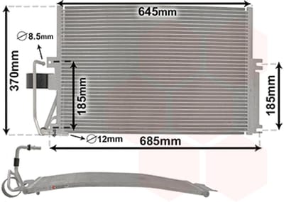 Van Wezel - LUCHTCONDENSATOR VOOR OPEL VECTRA B 1995-1998 1618114