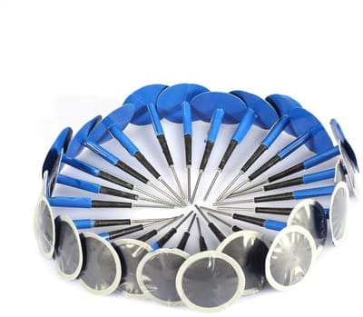 Allecto - Universale Tubeless Band Punctie Reparatie Plug Patch Gum - 24 Stuks - 36 x 4 mm - Ideaal voor Auto en Motorfiets - Blauw